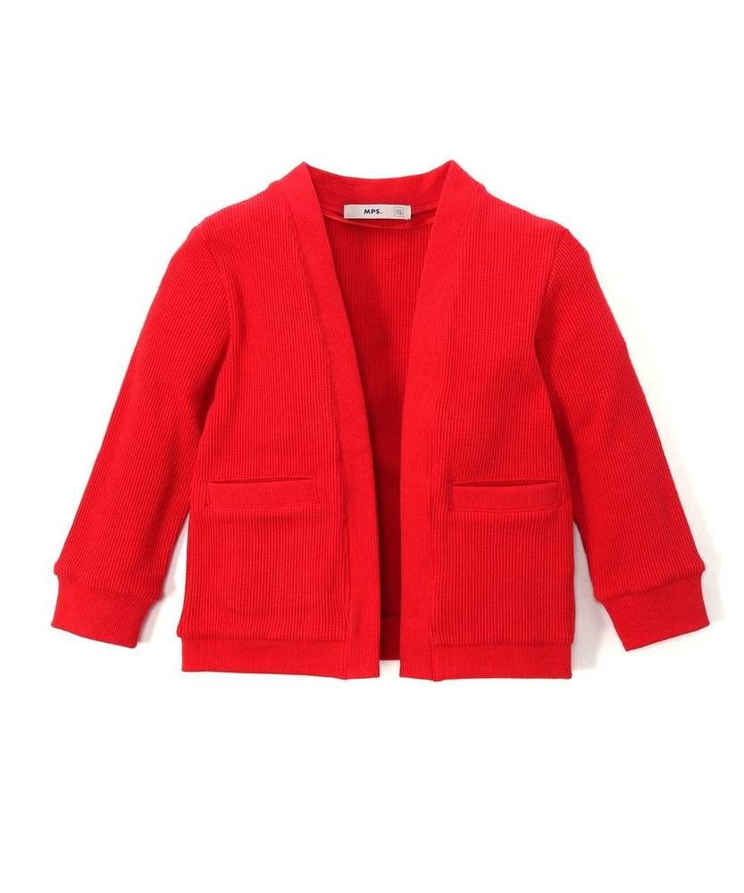 MPS 【WEB限定価格】ワッフルカーディガン キッズ レッド