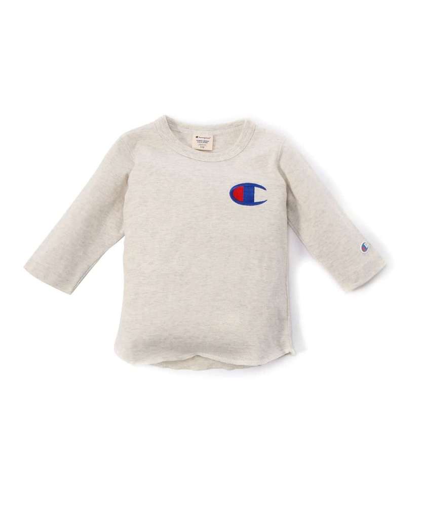 Champion 7分袖Tシャツ キッズ キナリ