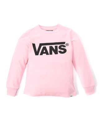 VANS 【WEB限定】ロゴロングスリーブTシャツ キッズ ピンク