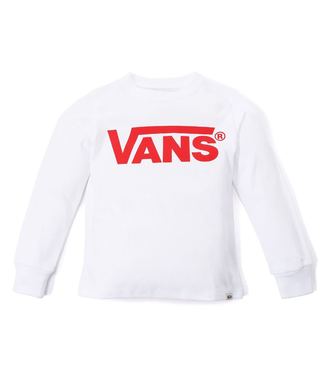 VANS 【WEB限定】ロゴロングスリーブTシャツ キッズ ホワイト