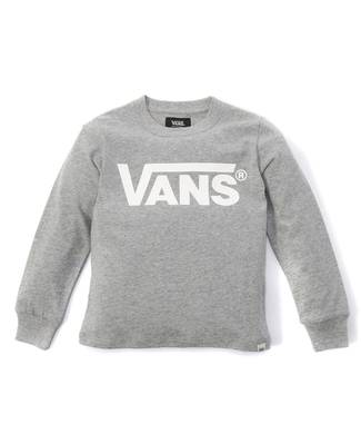 VANS 【WEB限定】ロゴロングスリーブTシャツ キッズ グレー