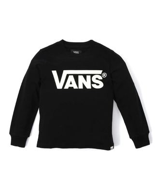 VANS 【WEB限定】ロゴロングスリーブTシャツ キッズ ブラック