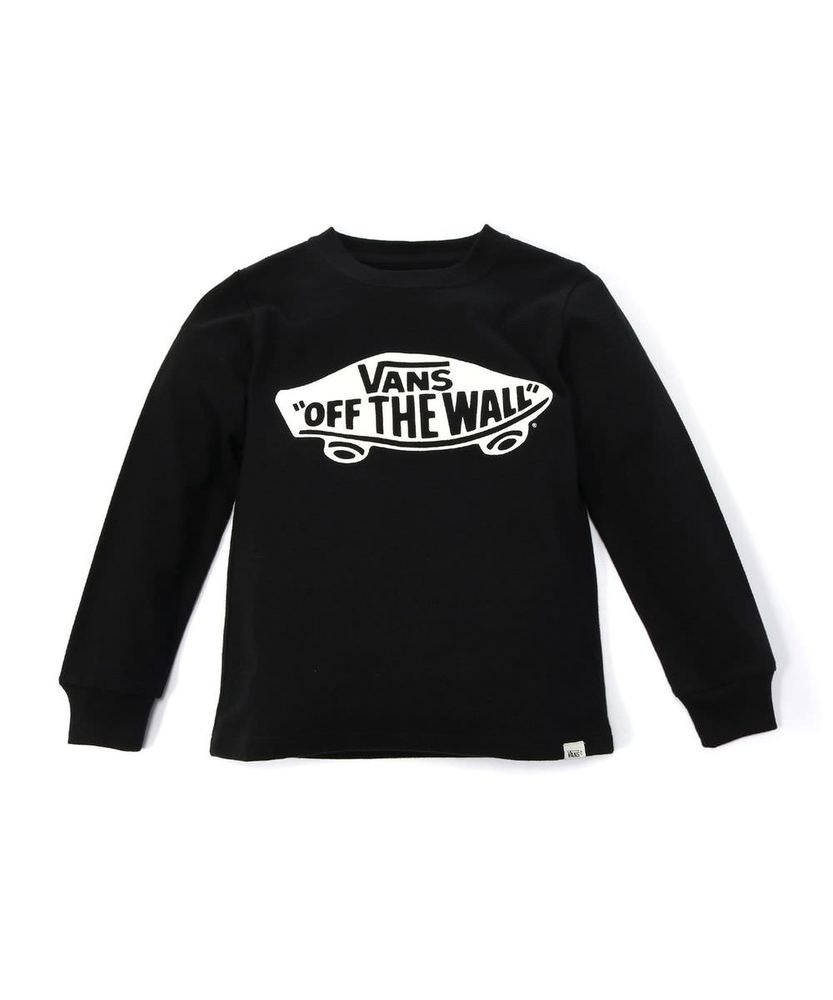 VANS 【WEB限定】プリントデザインロングスリーブTシャツ キッズ ブラック