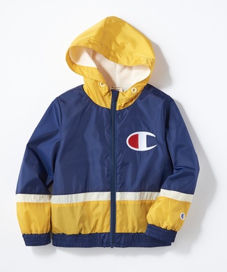 Champion 切り替えフードパーカー(150cm) キッズ ネイビー