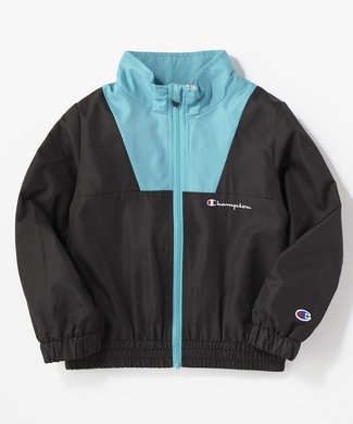 Champion 切り替えジャケット キッズ ブラック
