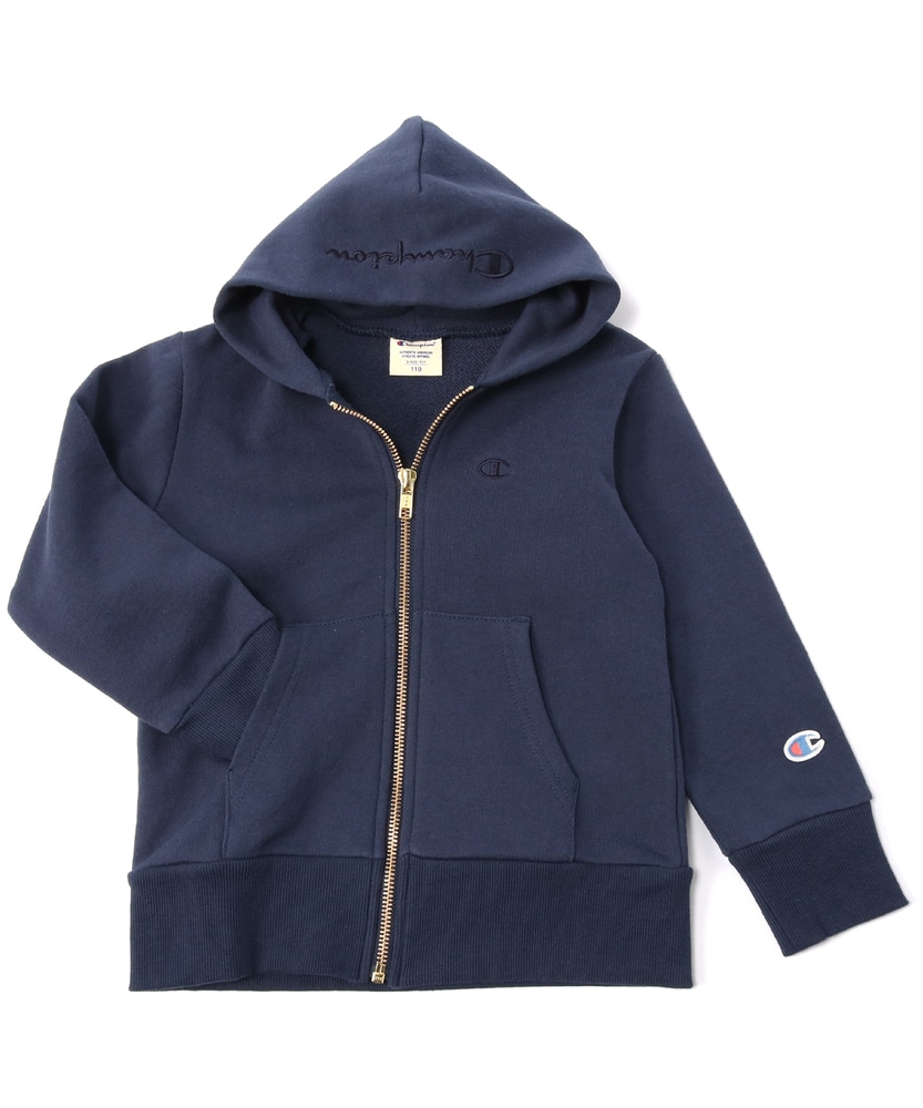 Champion 前開きスウェットパーカー キッズ ネイビー