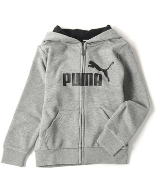 PUMA ジップアップパーカー キッズ グレー