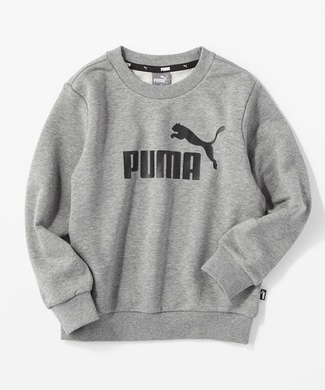 PUMA ロゴスウェットトレーナー キッズ グレー