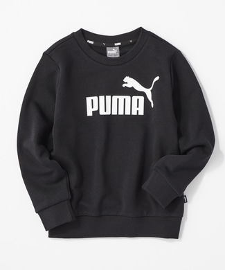 PUMA ロゴスウェットトレーナー キッズ ブラック