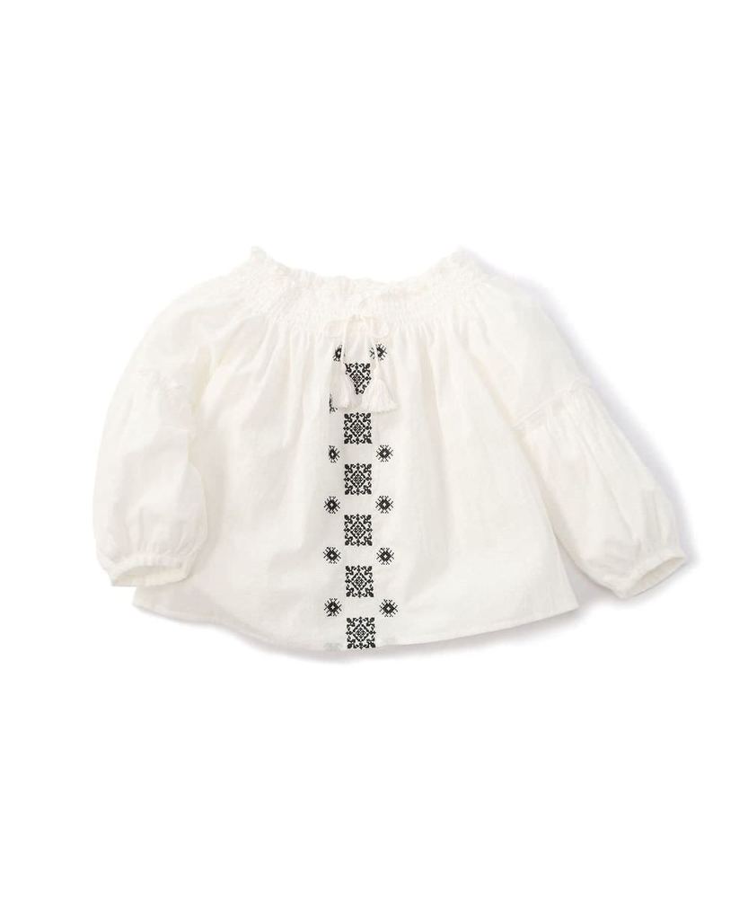 MPS 【WEB限定価格】シャーリングクロスステッチブラウス キッズ オフシロ
