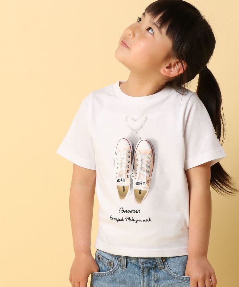 CONVERSE 【WEB限定価格】シューズプリントTシャツ キッズ オフシロ