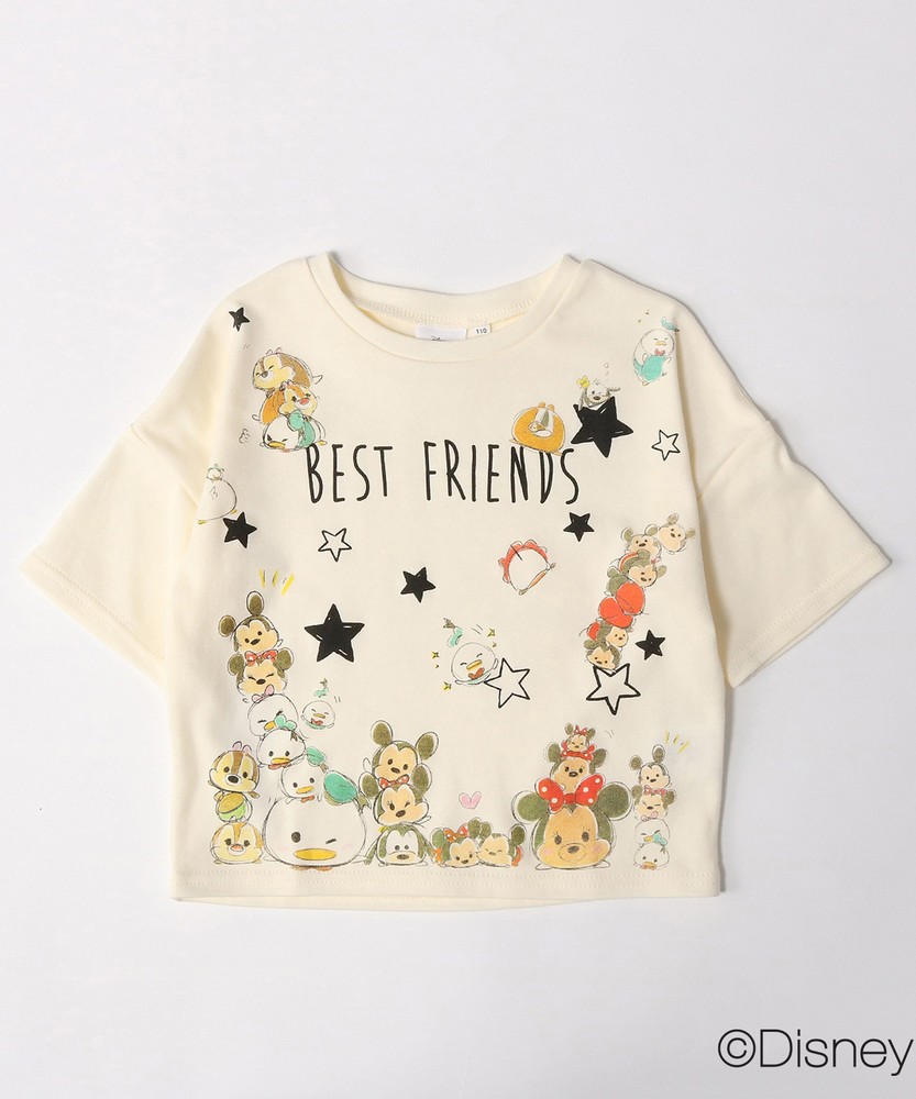 DISNEY ツムツムキャラクタープリントTシャツ キッズ オフシロ