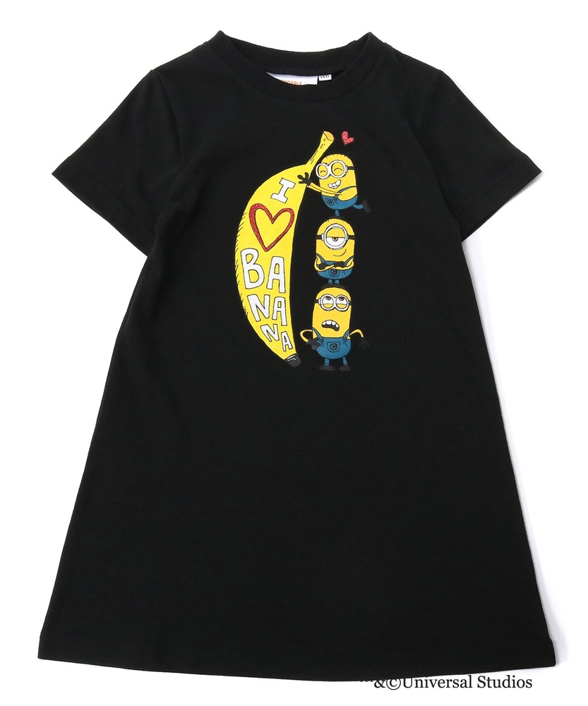 MINION ミニオンズTシャツワンピース (ジュニアサイズ150・160cm) キッズ ブラック