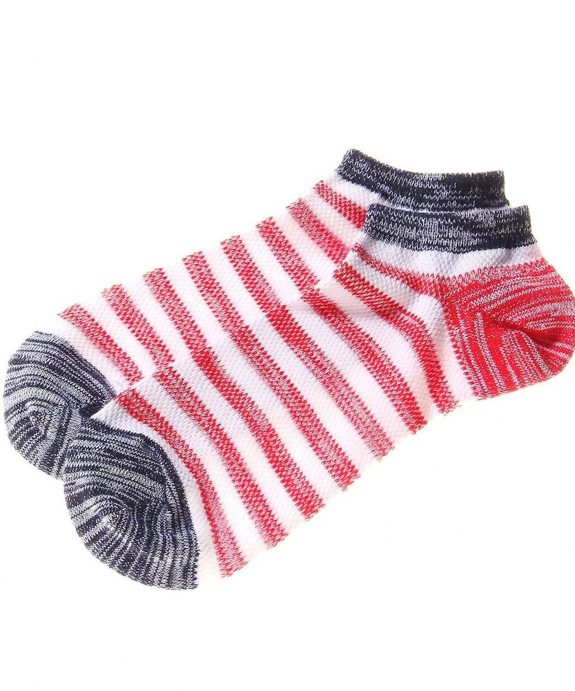 Right-on Basic DRYかすれソックス くるぶし丈 メンズ レッド