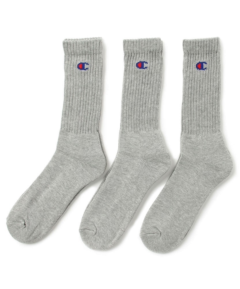 Champion クルーソックス メンズ グレー