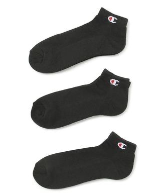 Champion アンクルソックス メンズ ブラック