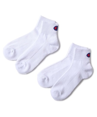 Champion クォーターソックス メンズ ホワイト