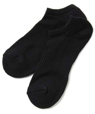 BASIC SOCKS ハーフメッシュアンクルソックス メンズ ブラック