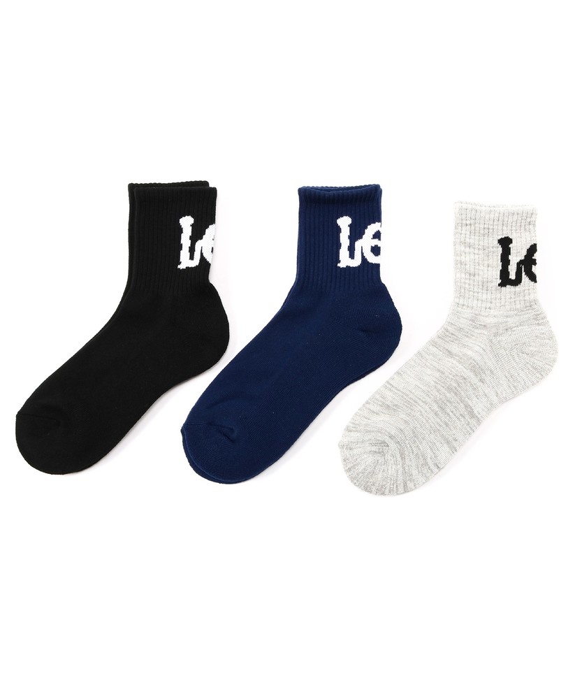 Lee レッグロゴショートソックス3足組 メンズ