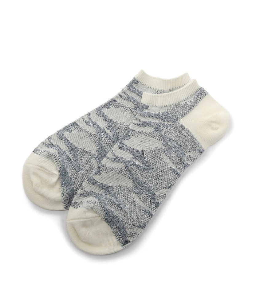 BASIC SOCKS アンクル丈リンクス迷彩ソックス メンズ オフシロ