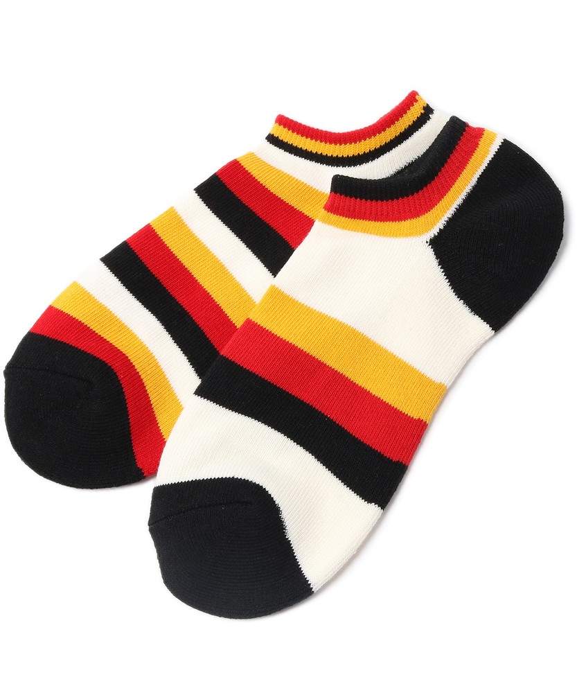 BASIC SOCKS アシンメトリー配色アンクル丈ソックス メンズ ドイツ