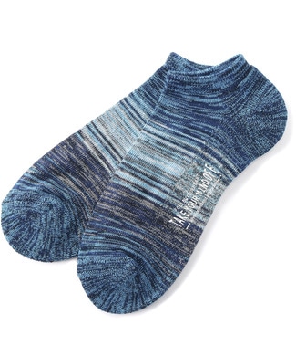 BASIC SOCKS ミックスニットソックス メンズ サックス*ブルー