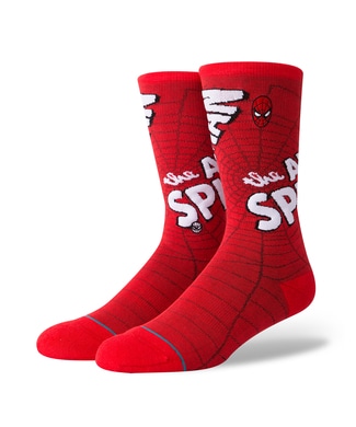 STANCE 「AMAZINGSPIDERM」ソックス メンズ レッド