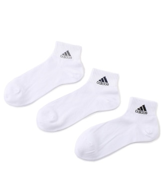 adidas ロゴソックス3Pセット メンズ ホワイト