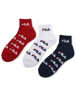 FILA 総柄ロゴソックス メンズ