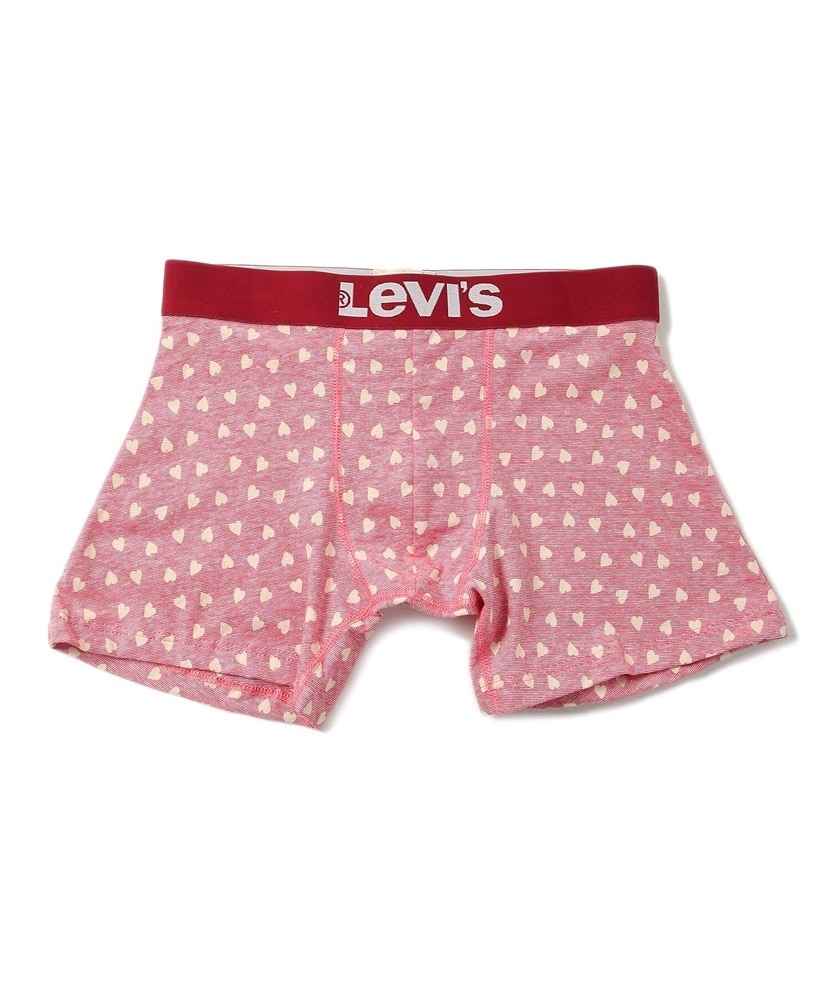 Levi's ハート柄ボクサーパンツ メンズ レッド