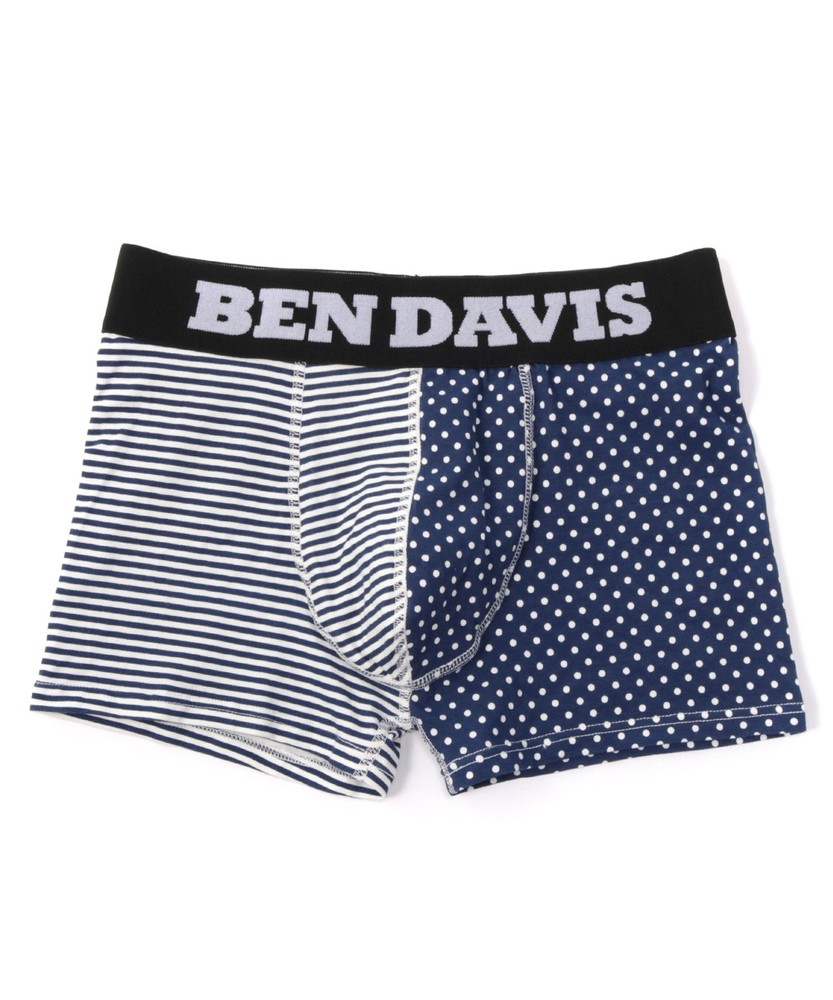 BEN DAVIS クレイジードット柄ボクサーブリーフ メンズ ネイビー