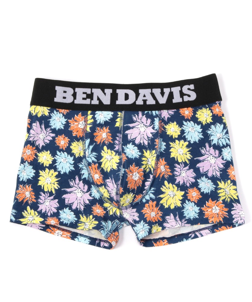 BEN DAVIS フラワー柄ボクサーブリーフ メンズ ネイビー