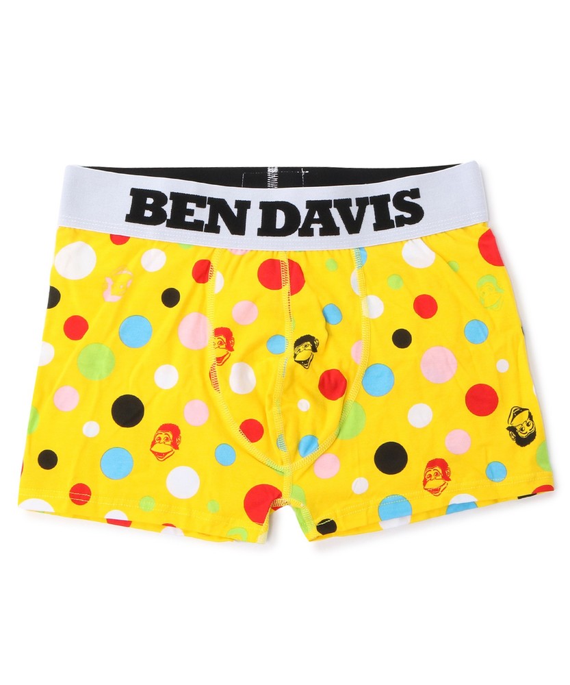 BEN DAVIS ゴリラドット柄ボクサーパンツ メンズ イエロー