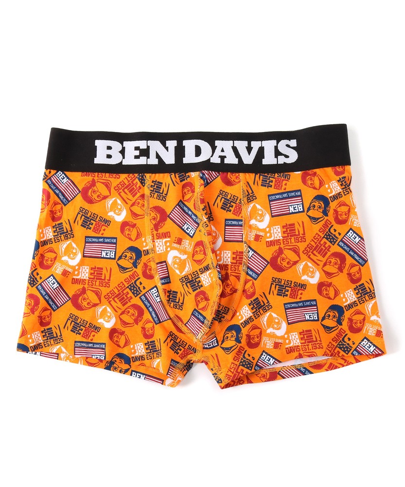 BEN DAVIS フラッグ柄ボクサーブリーフ メンズ イエロー