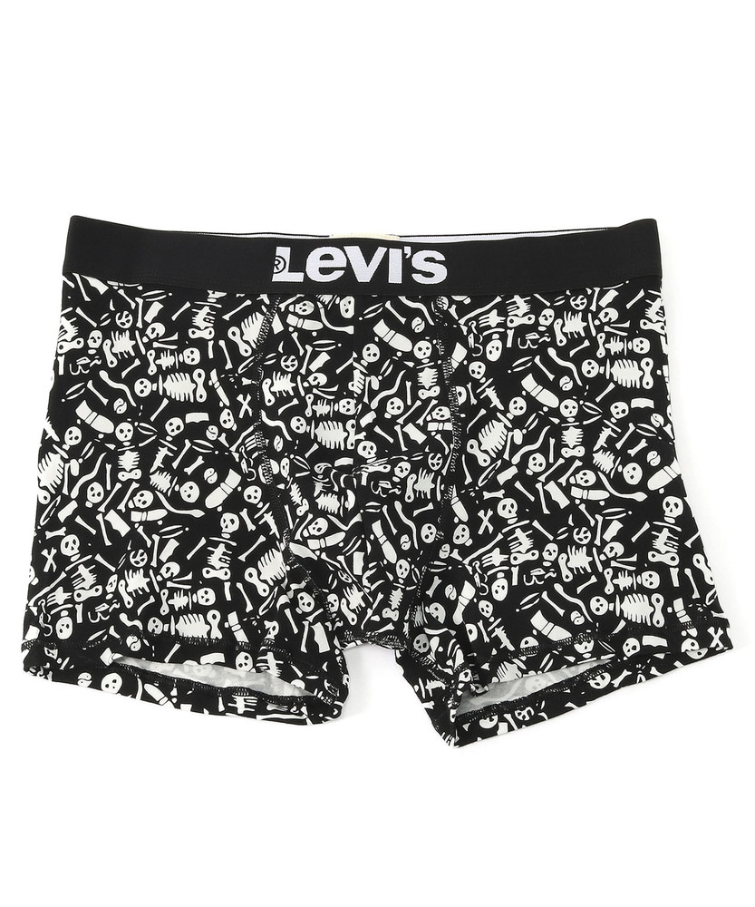 Levi's スケルトンプリントボクサーパンツ メンズ ブラック