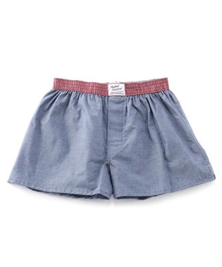 BASIC UNDER シャンブレートランクス メンズ ネイビー