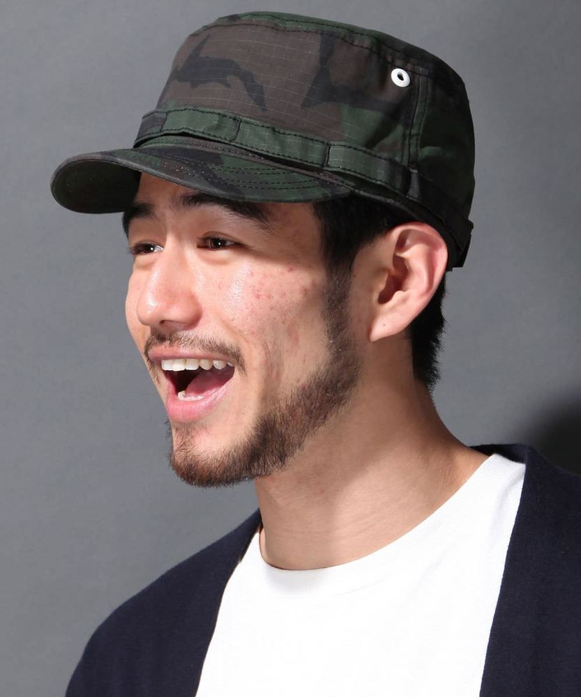 G-Star RAW ミリタリーキャップ メンズ ダークグレー*ブラック