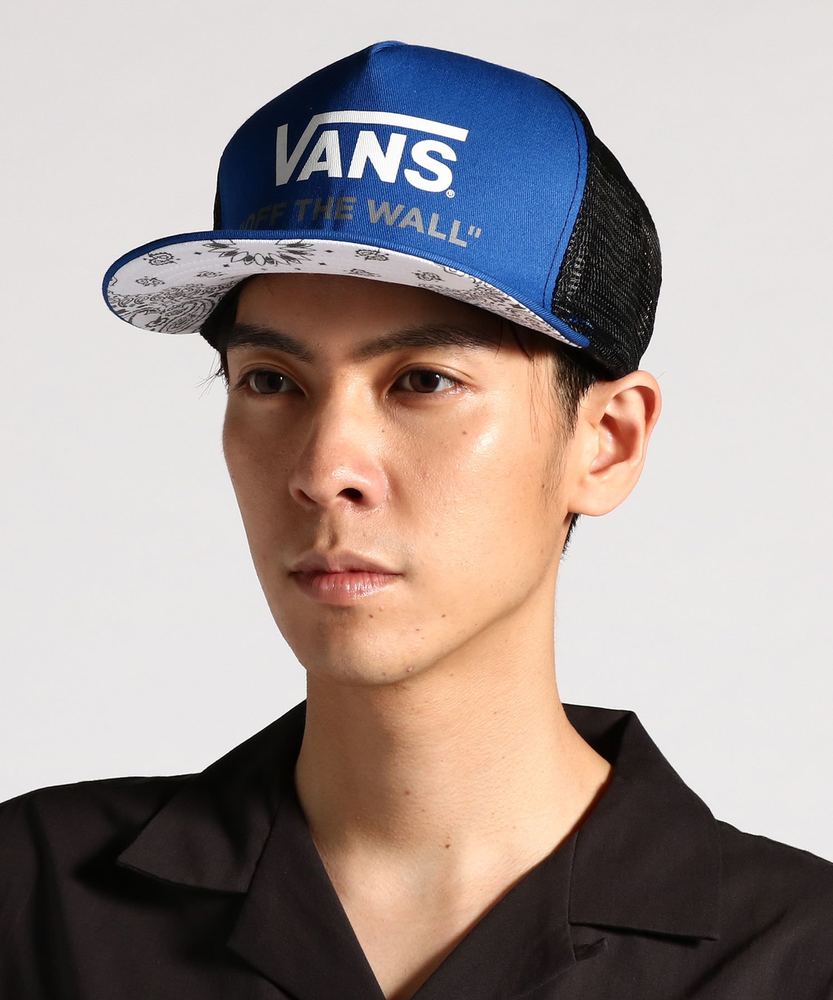 VANS バンダナバイザーメッシュキャップ メンズ ブルー