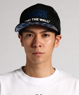 VANS バンダナバイザーメッシュキャップ メンズ ブラック