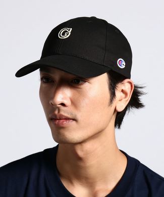 Champion アルファベット刺繍ワッペンキャップ メンズ ブラック