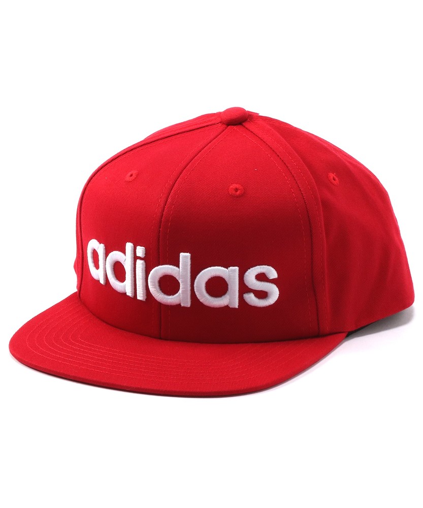 adidas 平ツバラインキャップ メンズ レッド