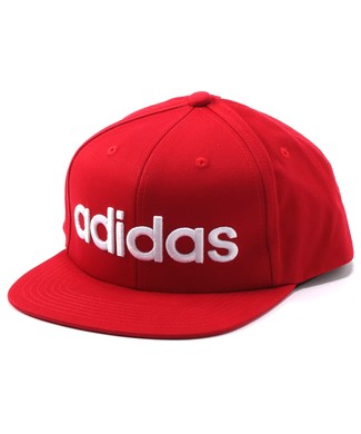 adidas 平ツバラインキャップ メンズ レッド