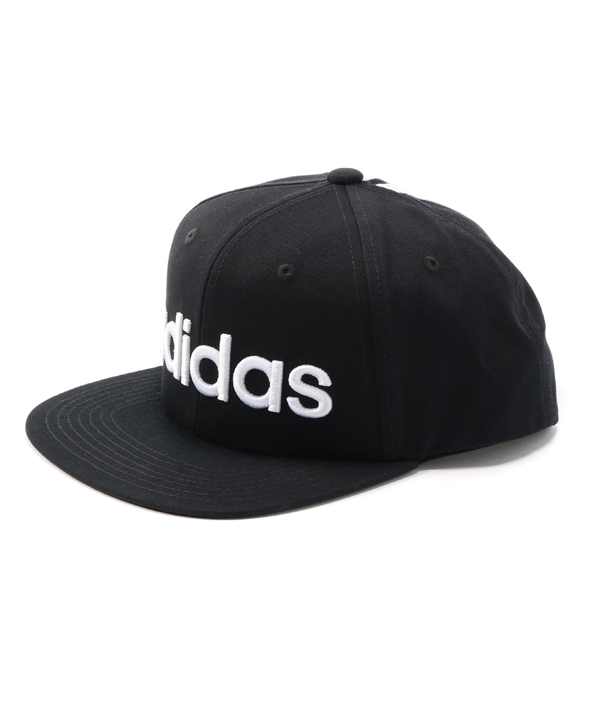 adidas 平ツバラインキャップ メンズ ブラック