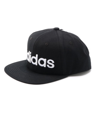 adidas 平ツバラインキャップ メンズ ブラック