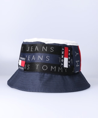 ＜ライトオン＞ TOMMYJEANS クレイジーパターンバケットハット ネイビー