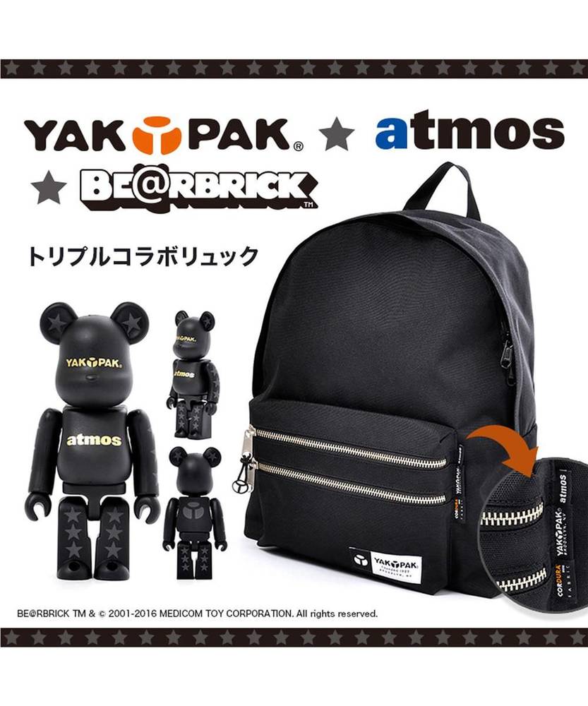 YAK PAK 【WEB限定】ベアブリックコラボバックパック ブラック