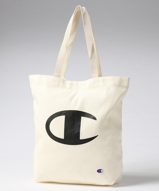 Champion ロゴトートバック メンズ ベージュ