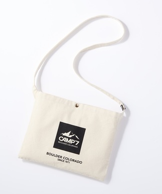 CAMP7 キャンバスサコッシュバッグ メンズ マウンテンロゴ