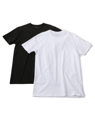Gunze スーパーコットンtシャツ メンズ ホワイト ブラック ライトオン メニーサーカス