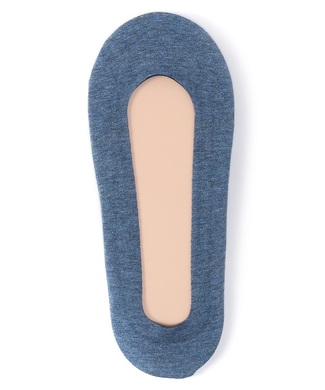 BASIC SOCKS 履き口無縫製カットオフフットカバー レディース ブルー